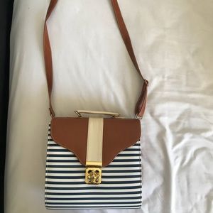 STRIPED SAILOR STYLE CROSS BODY BAG